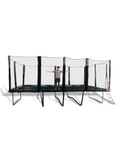 10x20 FT Gymnastics Trampoline USA XHD by Galactic Xtreme with Enclosure Safety Combo and Reversible Spring Pad