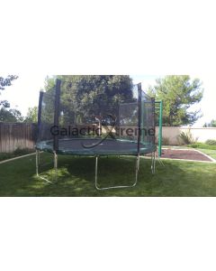 14 FT Galactic Xtreme EXTRA BEST HEAVY DUTY Trampoline with Safety Enclosure and Ladder Combo